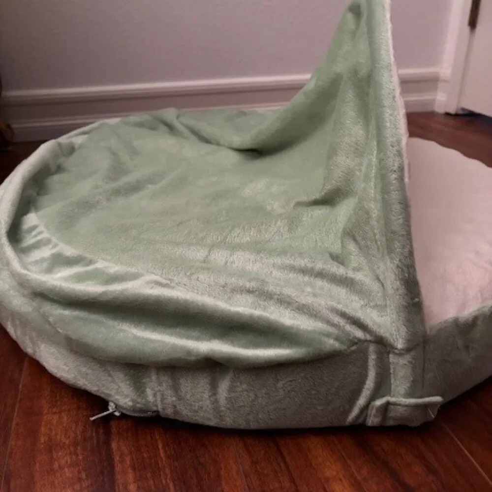 FurHaven Microvelvet Snuggery Cooling Memory Foam Pet Bed for Dogs & Cats 25